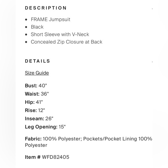 FRAME jumpsuit BNWT - Picture 6 of 11